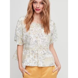 Wilfred Floral Peplum Blouse